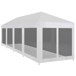 vidaXL Party Tent with 10 Mesh Sidewalls 12x3m Outdoor Garden Gazebo Marquee