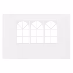 vidaXL 2x Party Tent Sidewall with Window PE White Garden Marquee Enclosure - Additional view 3