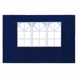 vidaXL 2x Party tent Sidewall with Window PE Blue Garden Marquee Enclosure