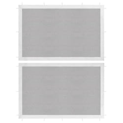 vidaXL 2x Party Tent Sidewall White and Black Mesh Canopy Marquee Accessory