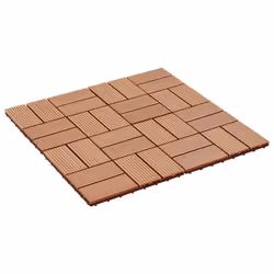 vidaXL  11 pcs Decking Tiles WPC 30x30 cm 1 sqm Teak Colour