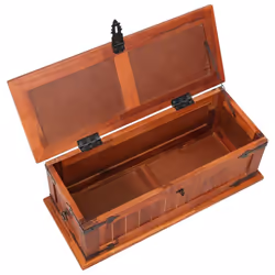 vidaXL Solid Acacia Wood Storage Chest 60x25x22cm Cabinet Trunk Organiser Box - Additional view 4