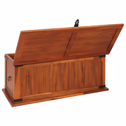 vidaXL Solid Acacia Wood Storage Chest 90x45x40cm Cabinet Trunk Organiser Box - Additional view 5