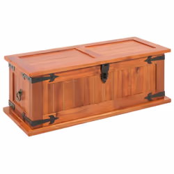 vidaXL 3x Solid Acacia Wood Storage Chests Cabinet Trunk Organiser Box Unit