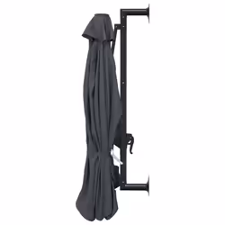 vidaXL Wall-Mounted Garden Parasol with Metal Pole Outdoor Umbrella Anthracite - Additional view 4