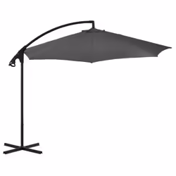 vidaXL Cantilever Garden Parasol with Steel Pole Outdoor Umbrella Anthracite