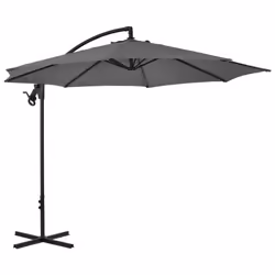 vidaXL Cantilever Garden Parasol with Steel Pole Outdoor Umbrella Anthracite
