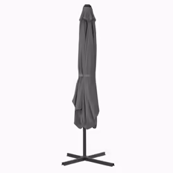 vidaXL Garden Parasol with Steel Pole Sunshade Outdoor Umbrella Anthracite