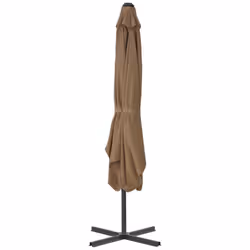 vidaXL Garden Parasol with Steel Pole Sunshade Outdoor Umbrella Canopy Taupe - Additional view 4