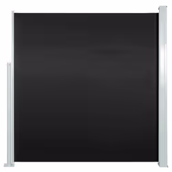 vidaXL Retractable Side Awning 140x300cm Black Patio Privacy Screen Blind
