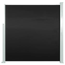 vidaXL Retractable Side Awning 140x300cm Black Patio Privacy Screen Blind