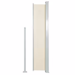 vidaXL Retractable Side Awning 120x300cm Cream Garden Privacy Screen Blind