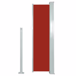 vidaXL Retractable Side Awning Outdoor Privacy Screen Blind Sunshade Shelter - red, 120 x 300 cm - Additional view 2