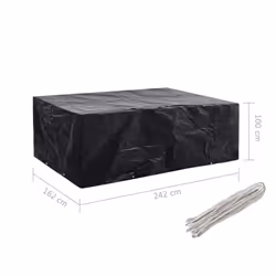 vidaXL Garden Furniture Cover 8 Eyelets 242x162x100cm Table Protector Patio - Additional view 6