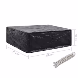 vidaXL Garden Furniture Cover 8 Eyelets 250x210x90cm Table Protector Patio - Additional view 5