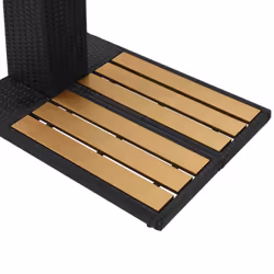 vidaXL Garden Shower Poly Rattan WPC Outdoor Swimming Pool Freestanding Tower - Additional view 5