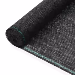 vidaXL Tennis Screen HDPE 1x25m Black Surround Privacy Windbreak Fence Screen
