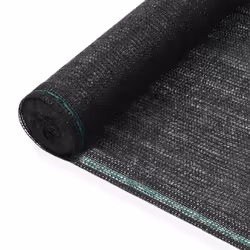 vidaXL Tennis Screen HDPE 1.4x50m Black Fence Screen Privacy Windbreak Mesh