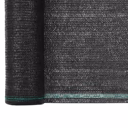 vidaXL Tennis Screen HDPE 1.4x50m Black Fence Screen Privacy Windbreak Mesh