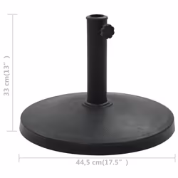 vidaXL Parasol Base Round Polyresin 10kg Black Umbrella Support Stand Holder