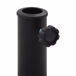 vidaXL Parasol Base Half Round Polyresin 9kg Black Patio Umbrella Stand Holder - Additional view 2