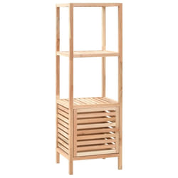 vidaXL Solid Walnut Wood Bathroom Storage Cabinet 39.5x35.5x123cm Washbox Unit