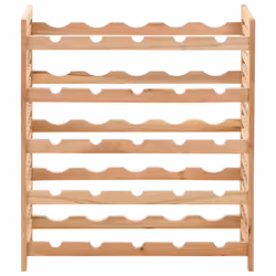 vidaXL Solid Walnut Wood Wine Rack for 25 Bottles 63x25x73cm Drink Holder - Additional view 2
