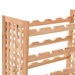 vidaXL Solid Walnut Wood Wine Rack for 25 Bottles 63x25x73cm Drink Holder - Additional view 4