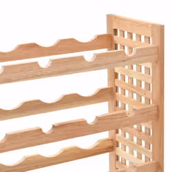 vidaXL Solid Walnut Wood Wine Rack for 25 Bottles 63x25x73cm Drink Holder - Additional view 5
