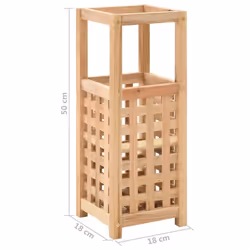 vidaXL Solid Walnut Wood Umbrella Stand 18x18x50cm Stick Storage Organiser - Additional view 4