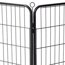 vidaXL Dog Playpen 16 Panels Steel 60x80cm Black Folding Enclosure Run Cage - Additional view 6