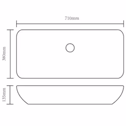 vidaXL Bathroom Basin with Mixer Tap Ceramic Rectangular White Cloakroom Sink - Additional view 10
