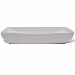 vidaXL Bathroom Basin with Mixer Tap Ceramic Rectangular White Cloakroom Sink - Additional view 5
