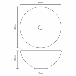vidaXL Bathroom Basin with Mixer Tap Ceramic Round White Above Counter Sink - Additional view 10