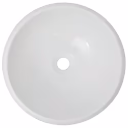 vidaXL Bathroom Basin with Mixer Tap Ceramic Round White Above Counter Sink - Additional view 3