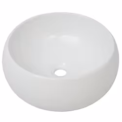 vidaXL Bathroom Basin with Mixer Tap Ceramic Round White Above Counter Sink - Additional view 4