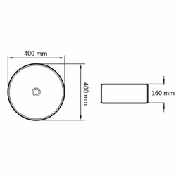 vidaXL Bathroom Basin with Mixer Tap Ceramic Round White Above Counter Sink - Additional view 9