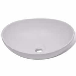 vidaXL Bathroom Basin with Mixer Tap Ceramic Oval White Above Counter Sink