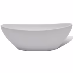 vidaXL Bathroom Basin with Mixer Tap Ceramic Oval White Above Counter Sink