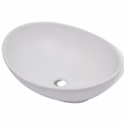 vidaXL Bathroom Basin with Mixer Tap Ceramic Oval White Above Counter Sink - Additional view 4