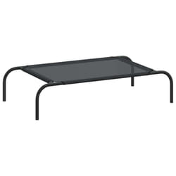 vidaXL Elevated Dog Bed Black S Textilene Puppy Breathable Sleeping Basket Mat