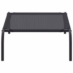 vidaXL Elevated Dog Bed Black S Textilene Puppy Breathable Sleeping Basket Mat - Additional view 4