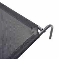 vidaXL Elevated Dog Bed Black S Textilene Puppy Breathable Sleeping Basket Mat - Additional view 6
