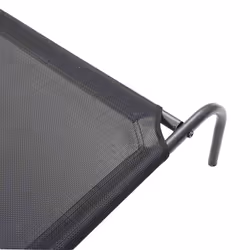 vidaXL Elevated Dog Bed Black L Textilene Puppy Breathable Sleeping Basket Mat - Additional view 6