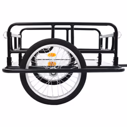 vidaXL Bike Trailer Cargo Bike Wagon Bicycle Cart Luggage Trailer Steel Black - Additional view 7