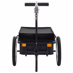 vidaXL Bike Trailer Cargo Bike Wagon Bicycle Trailer/Hand Wagon Steel Black
