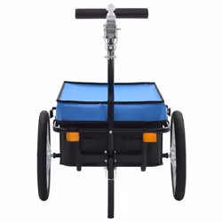 vidaXL Bike Trailer Cargo Bike Wagon Bicycle Trailer/Hand Wagon Steel Blue