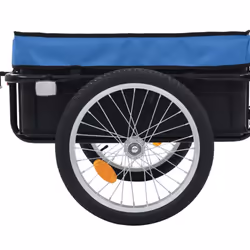 vidaXL Bike Trailer Cargo Bike Wagon Bicycle Trailer/Hand Wagon Steel Blue - Additional view 4