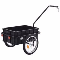vidaXL Bike Trailer Cargo Bike Wagon Bicycle Trailer/Hand Wagon Steel Blue - Additional view 6