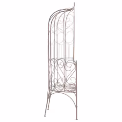 vidaXL Garden Bench 95cm Iron Antique Brown Outdoor Backyard Furniture Seat - Additional view 2